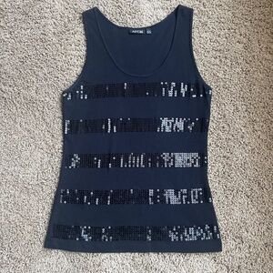 Black/Sequin Tank Top